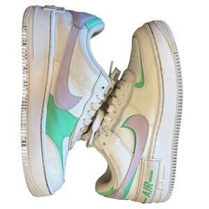 NIKE Air Force 1 Shadow Green Purple Women Sneakers size 7